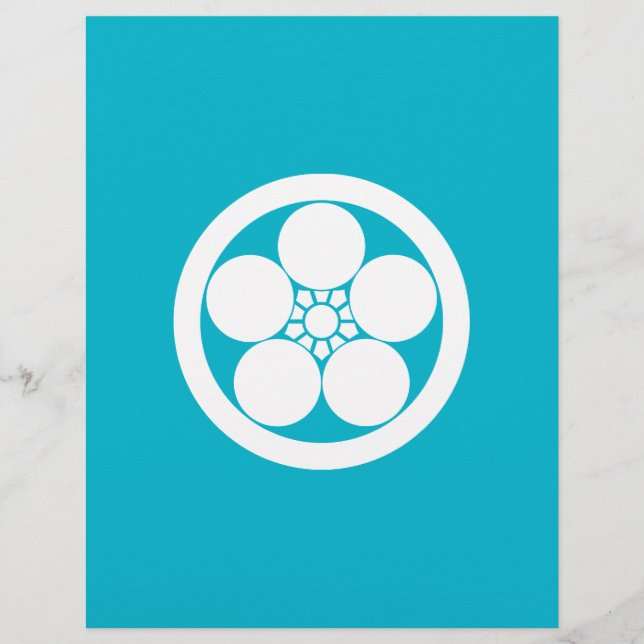 Umebachi-style plum blossom in circle (Front)