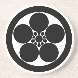 Umebachi-style plum blossom in circle coaster