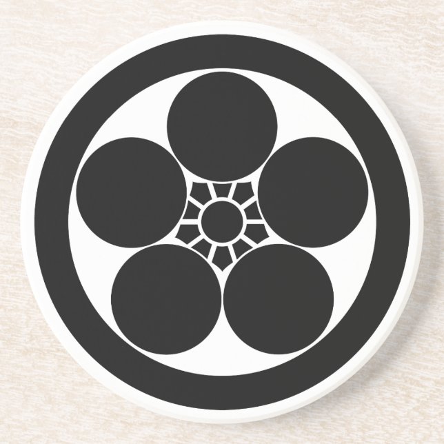 Umebachi-style plum blossom in circle coaster (Front)