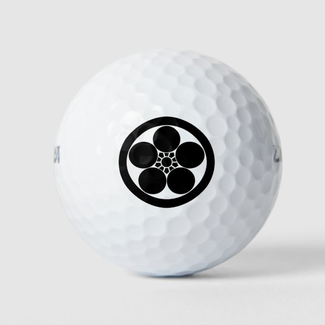 Umebachi-style plum blossom in circle golf balls (Front)