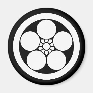 Umebachi-style plum blossom in circle magnet