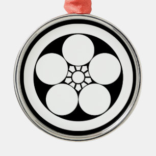 Umebachi-style plum blossom in circle metal tree decoration