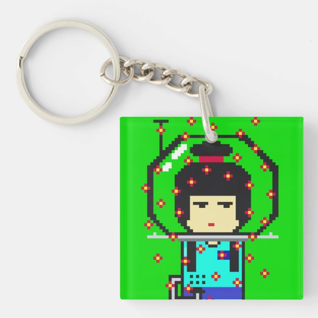 Umeko Space Colony NFT #66 Ohana keychain キーホルダー (Front)