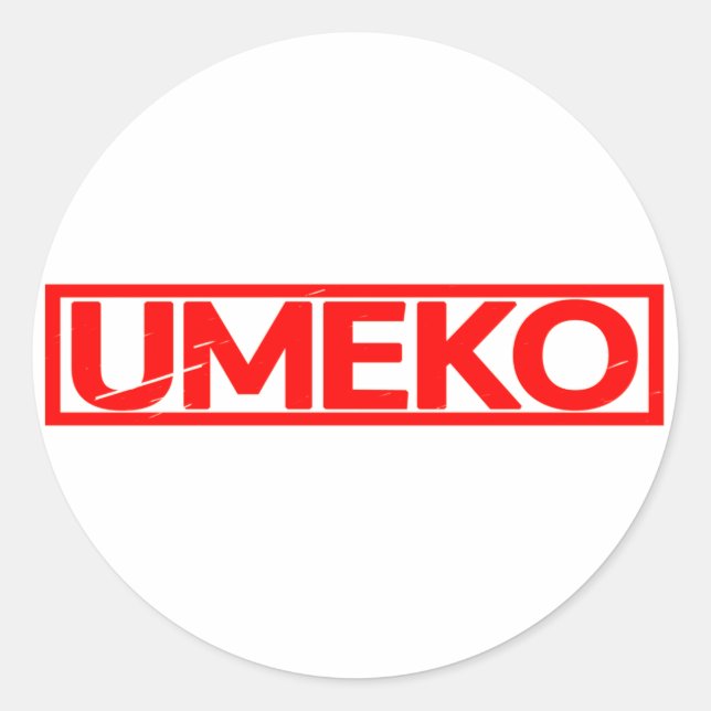 Umeko Stamp Classic Round Sticker (Front)