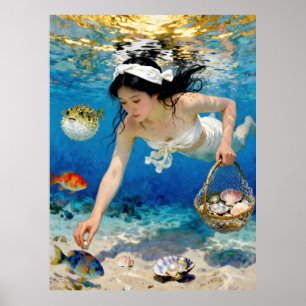 "Umi Blossom" – An Ocean Portrait Poster