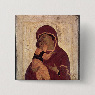 Umilenie Virgin of Wladimir, Moscow School 15 Cm Square Badge