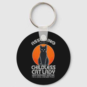 Uming Childless Cat Lady Dog And Cat Owners Hallow Key Ring