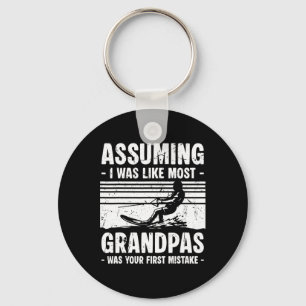 Uming I Was Like Most Grandpas Water Skiing _2  Key Ring