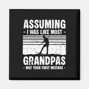 Uming I Was Like Most Grandpas Water Skiing _3  Magnet