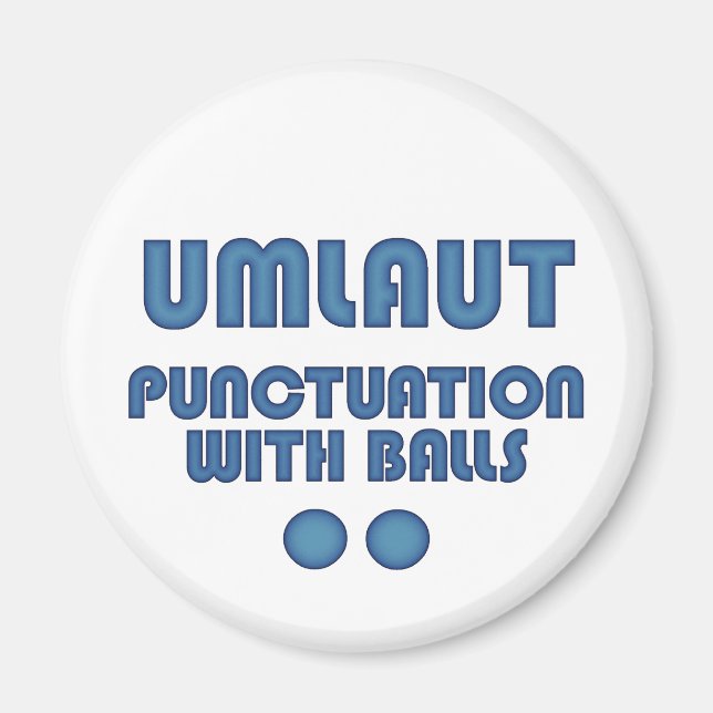 Umlaut Balls (Blue) Magnet (Front)