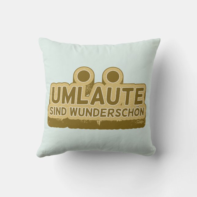 UMLAUT learning German language Cushion (Back)