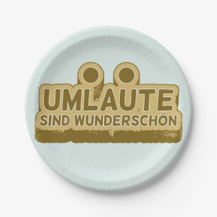 UMLAUT learning German language Paper Plate
