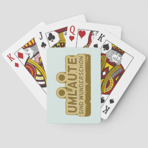 UMLAUT learning German language Playing Cards