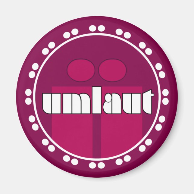 Umlaut Rondell Magnets - Raspberry (Front)