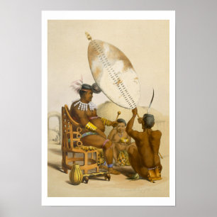 Umpanda the King of the Amazulu, plate 11 from 'Th Poster