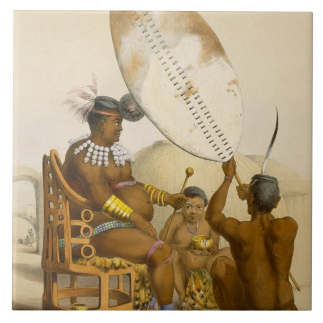 Umpanda the King of the Amazulu, plate 11 from 'Th Tile (Front)