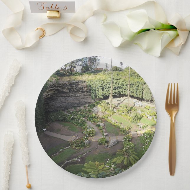 Umpherston Sinkhole Hidden Sanctuary Paper Plate (Wedding)