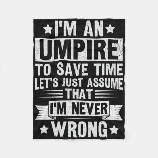 Umpire Funny Sketll Design For An Umpire  Fleece Blanket