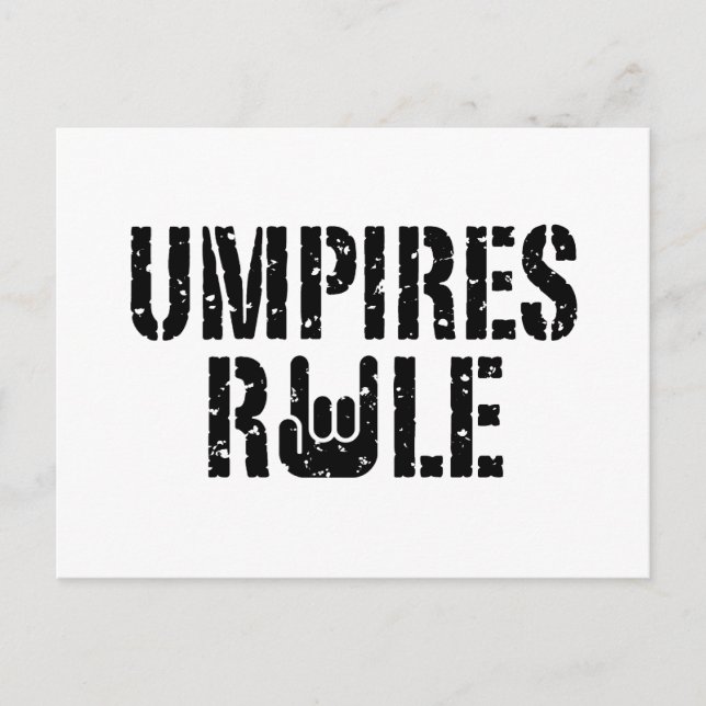 Umpires Rule Postcard (Front)