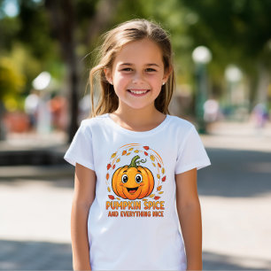 umpkin Spice and Everything Nice" Kids' Fall T-Shi T-Shirt