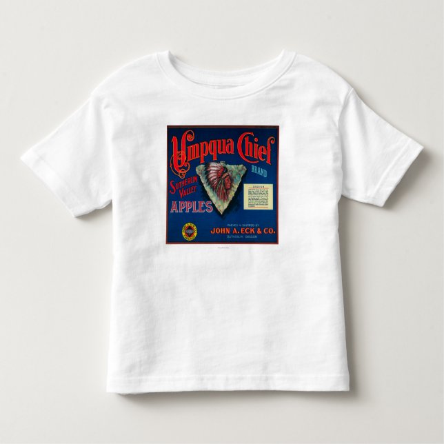 Umpqua Chief Apple Crate LabelSutherlin, OR Toddler T-Shirt (Front)