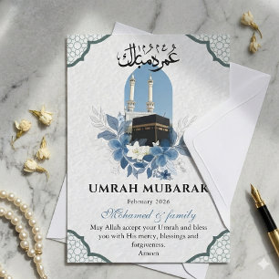 Umrah Mubarak Personalised Greeting Card