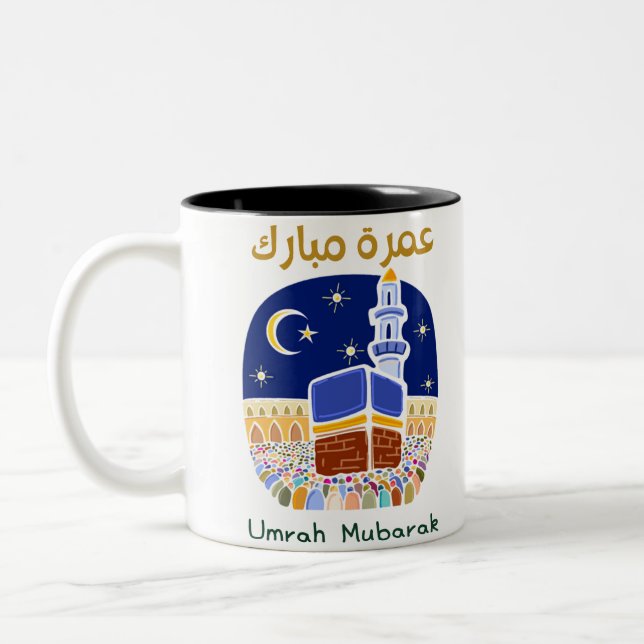 Umrah mubarak to grandparents,Parents,Uncle,Aunts Two-Tone Coffee Mug (Left)