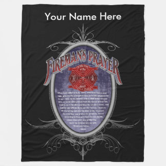 Umsted Design Personalised Firefighter's Prayer Fleece Blanket