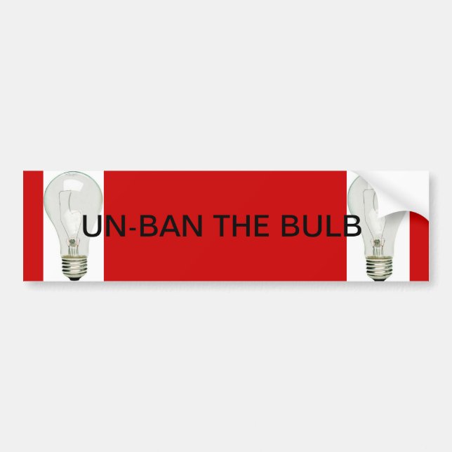 UN-BAN THE BULB BUMPER STICKER (Front)