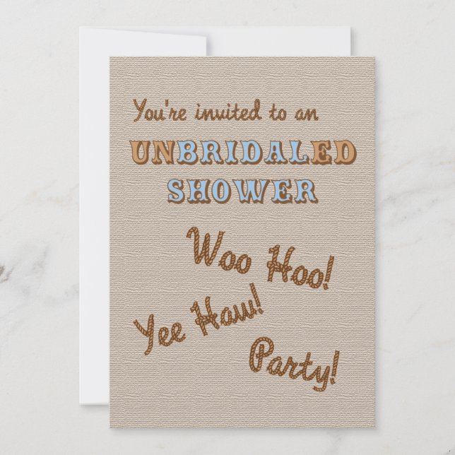 un BRIDAL ed  Invitation (Front)
