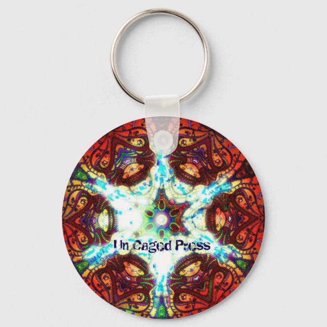 Un Caged Press Keychain (Front)