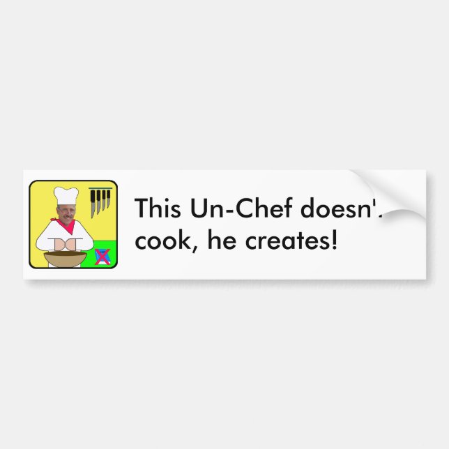 Un-Chef Logo Bumper sticker (Front)