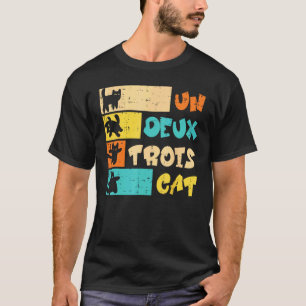 Un Deux Trois Cat French Retro Men Women Boys Kid T-Shirt