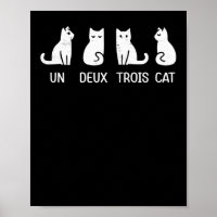 un deux trois cat poster