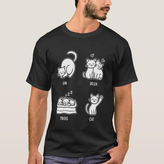 Un Deux Trois Cat T-Shirt (Front)