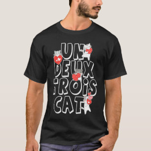 Un Deux Trois Cat Vintage Cute Cat T-Shirt