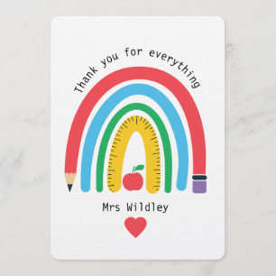 Un enseignant qui vous remercie pour tout invitation