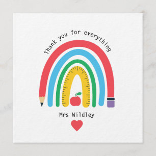 Un enseignant qui vous remercie pour tout invitation