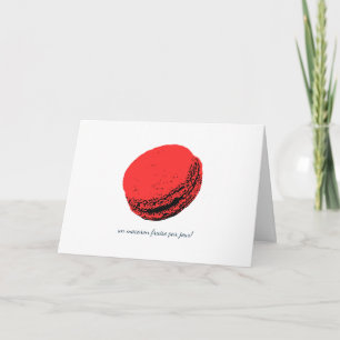 un macaron fraise par jour! card