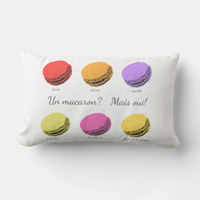 Un macaron? Mais oui! Lumbar Cushion (Front)