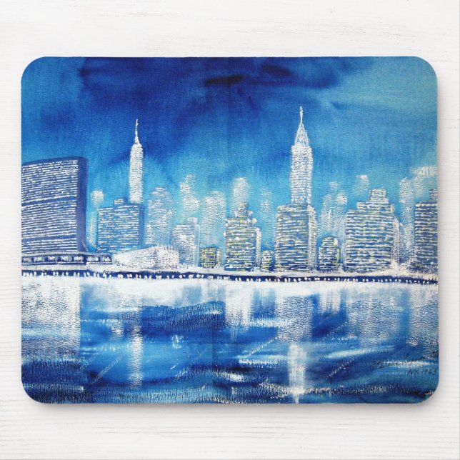 UN & Midtown East River Winter Mouse Pad (Front)