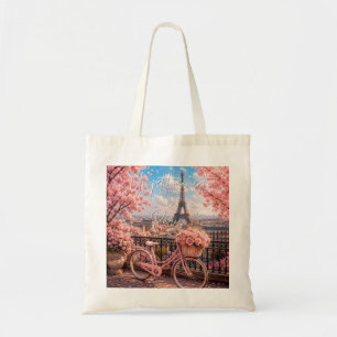 Un Petit Moment A Paris Aesthetic Illustration Tote Bag