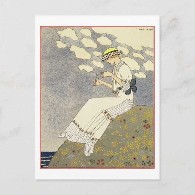 Un Peu..., design for a country dress by Paquin, 1 Postcard (Front)