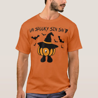 Un Spooky Szn Sin Ti Sad Pumpkin Halloween Funny  T-Shirt