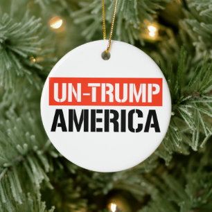 Un-Trump America Ceramic Tree Decoration