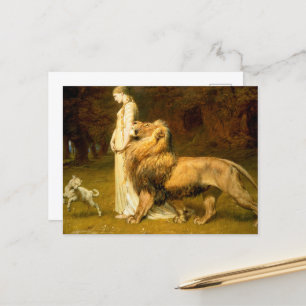 Una And Lion From Spensers Faerie Queene - Riviere Postcard