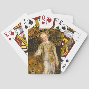 Una and the Lion, 1860 by William Bell Scott Playing Cards
