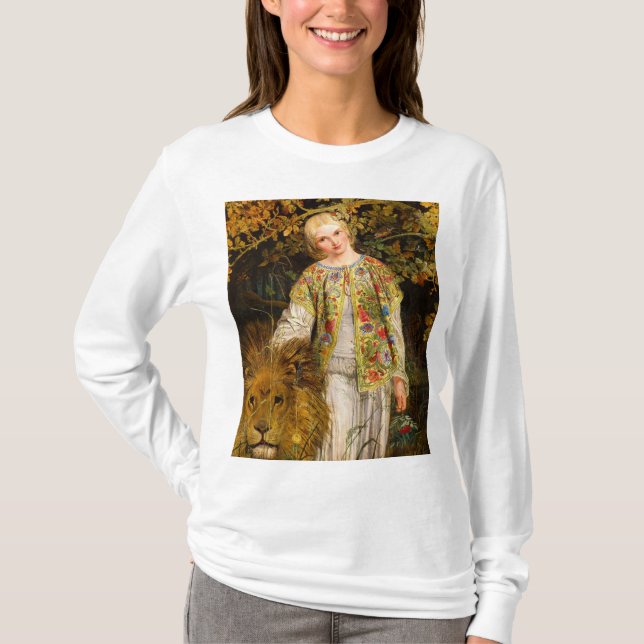 Una and the Lion, 1860 by William Bell Scott T-Shirt (Front)