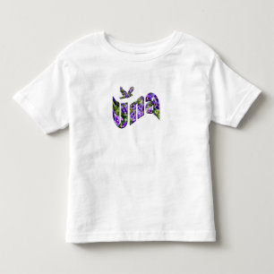 Una,  Floral Girls Name, Logo, Toddler T-Shirt
