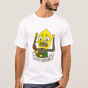 Unacceptable Cartoon Lemon Character T-Shirt